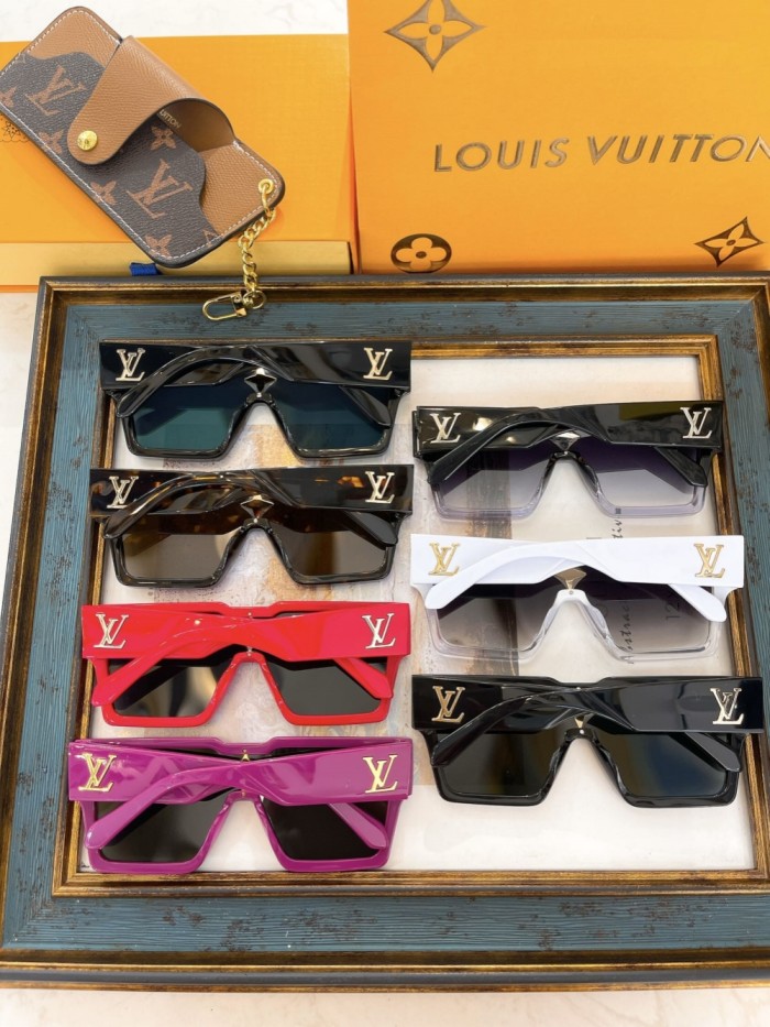 1:1 quality version Diamonds Large Square Frame Sun Protection Glasses 7 colors
