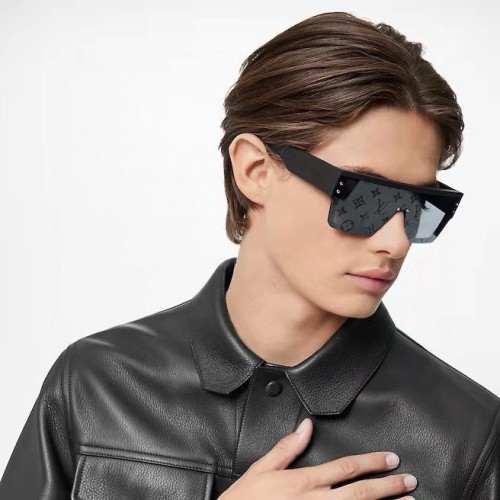 1:1 quality version Full Logo Printed One-piece Large Frame Glasses 5 colors