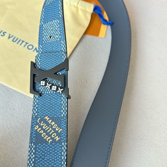  1:1 quality version Colorful Checkered Floral Logo Buckle Belt 10 colors【Width 4 cm】
