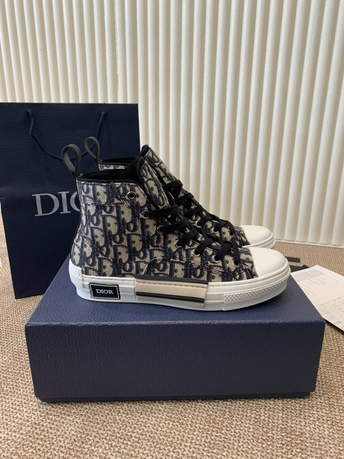 1:1 quality version B23 Classic Oblique Printed High-Top Sneakers 2 colors