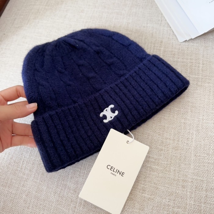 1:1 quality version Small Label Embroidered Knit Wool Cold beanie 4 colors