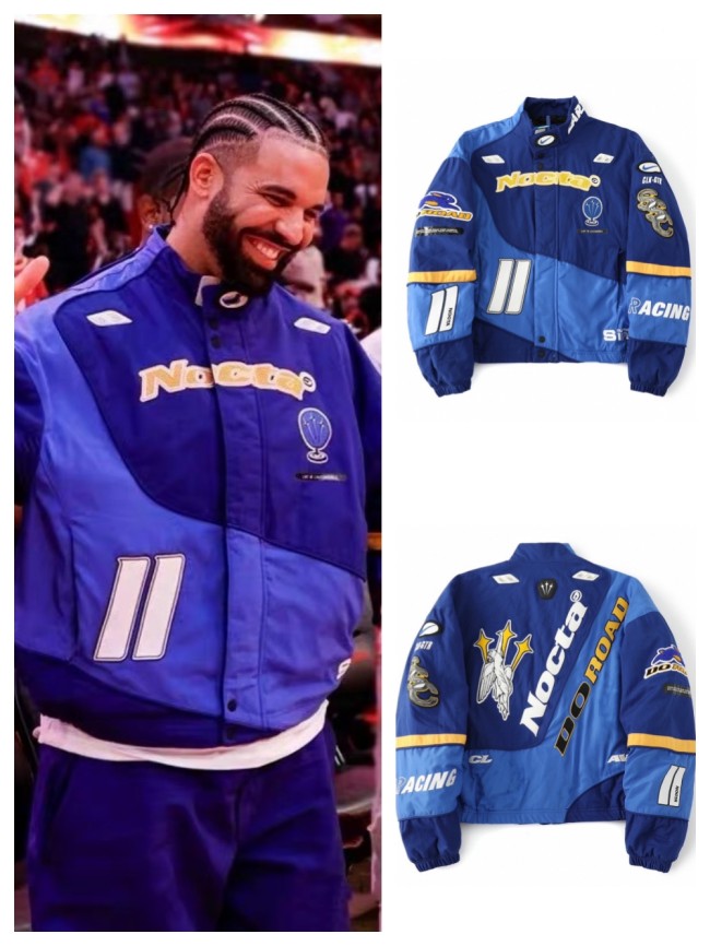 Tripartite Co-branded Multiple Logo Embroidered Racing Cotton Jacket