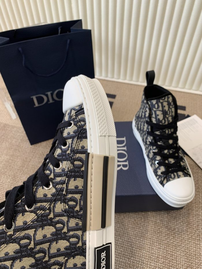 1:1 quality version B23 Classic Oblique Printed High-Top Sneakers 2 colors