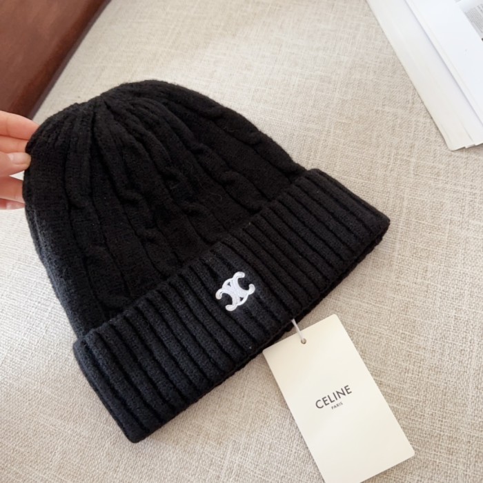 1:1 quality version Small Label Embroidered Knit Wool Cold beanie 4 colors