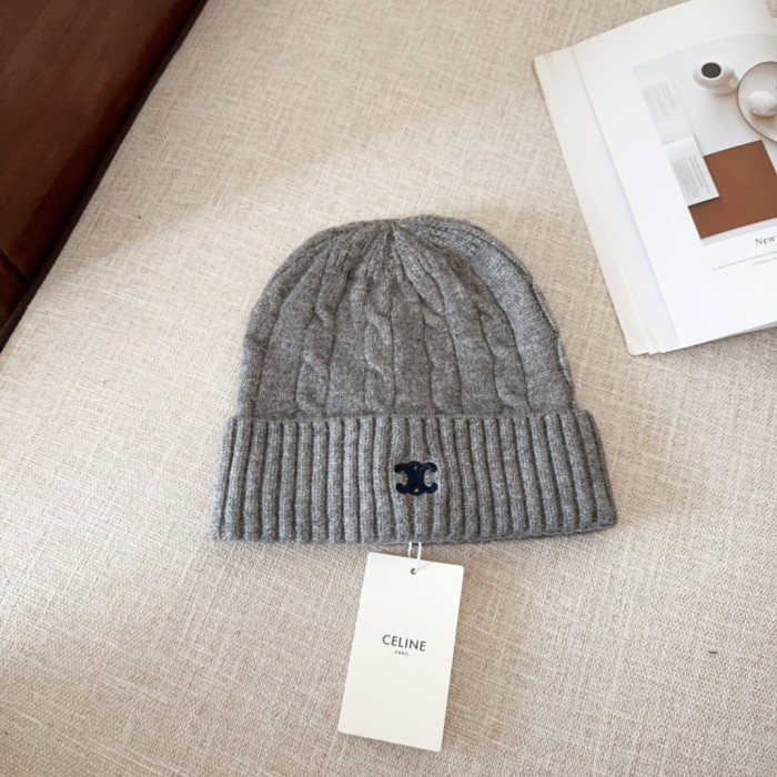 1:1 quality version Small Label Embroidered Knit Wool Cold beanie 4 colors