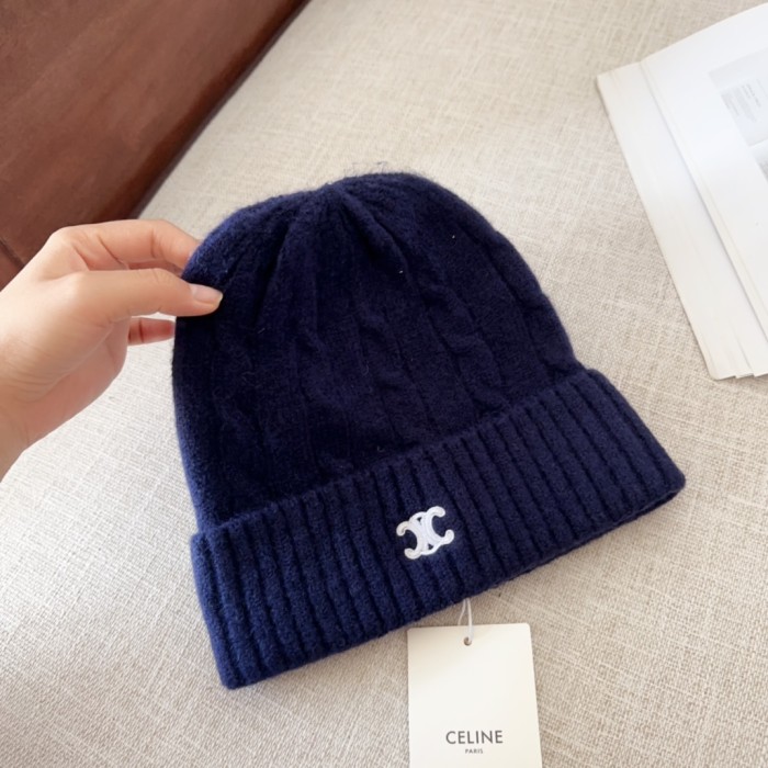 1:1 quality version Small Label Embroidered Knit Wool Cold beanie 4 colors