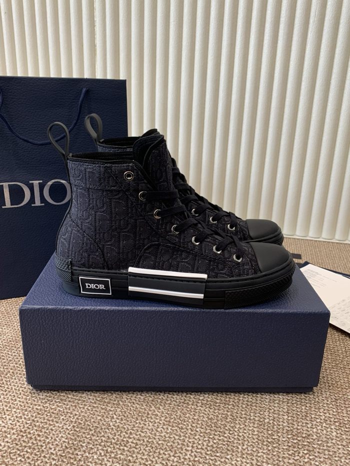 1:1 quality version B23 Classic Oblique Printed High-Top Sneakers 2 colors