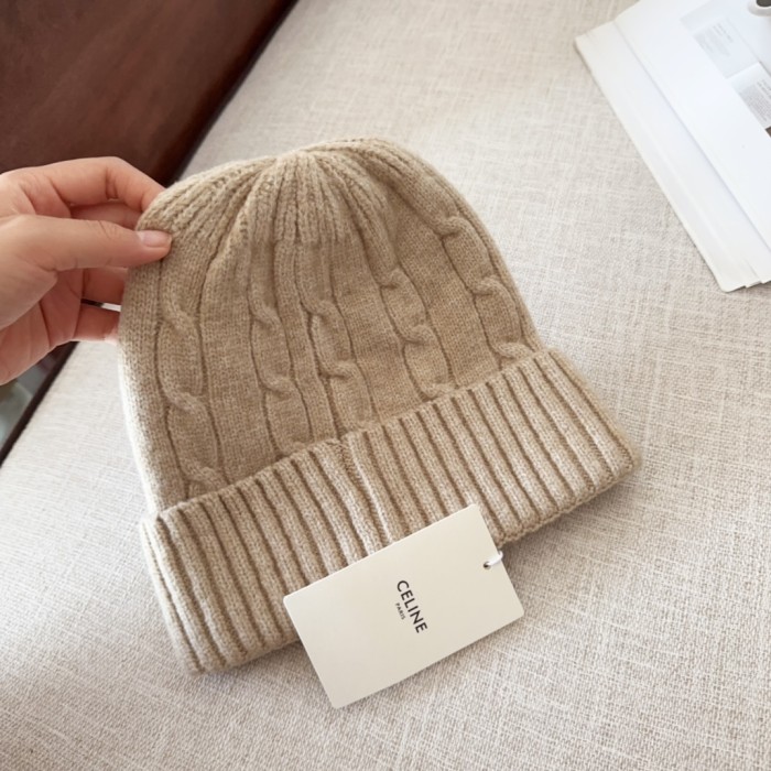 1:1 quality version Small Label Embroidered Knit Wool Cold beanie 4 colors