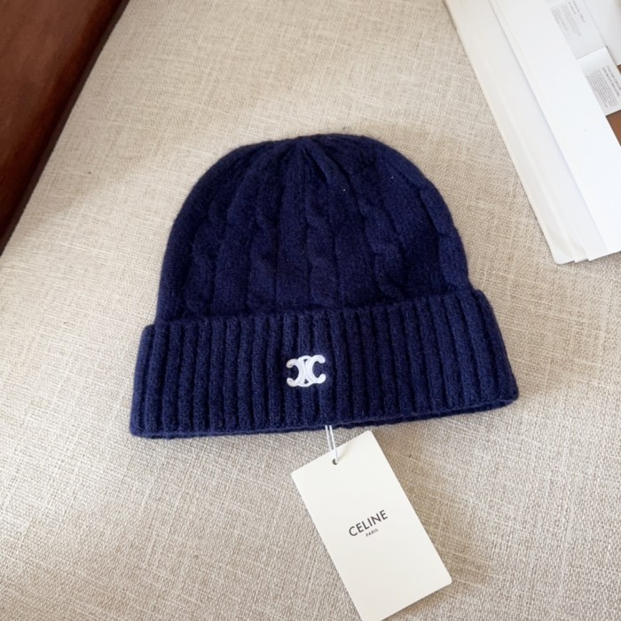 1:1 quality version Small Label Embroidered Knit Wool Cold beanie 4 colors