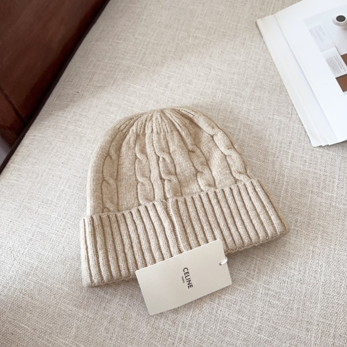 1:1 quality version Small Label Embroidered Knit Wool Cold beanie 4 colors