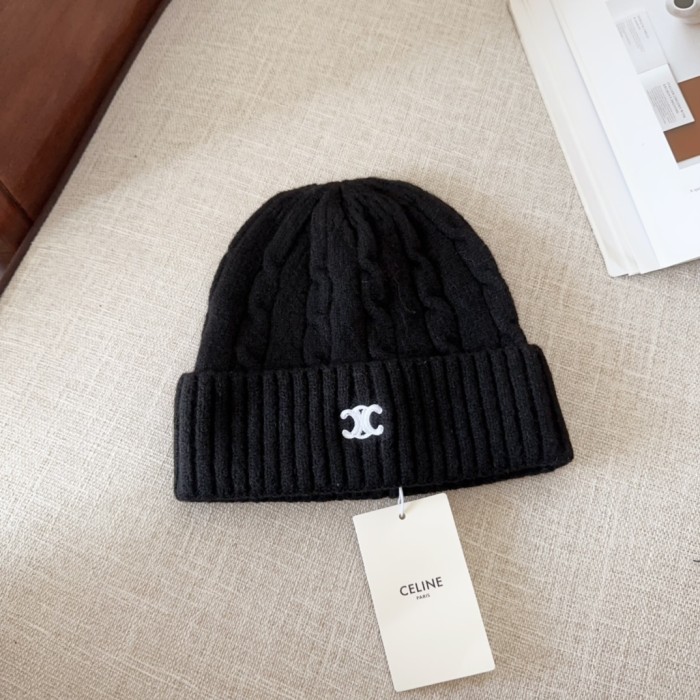 1:1 quality version Small Label Embroidered Knit Wool Cold beanie 4 colors