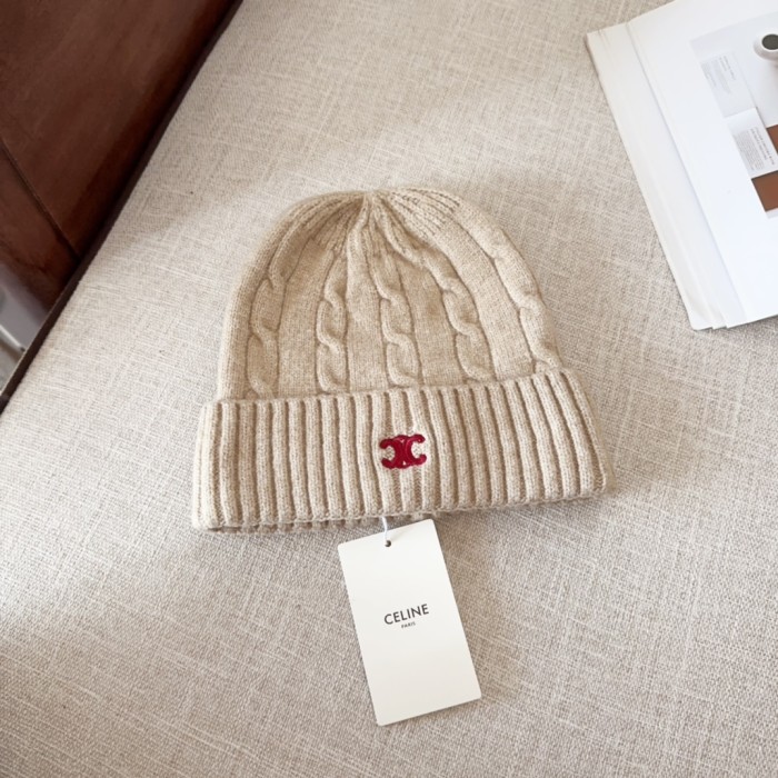1:1 quality version Small Label Embroidered Knit Wool Cold beanie 4 colors