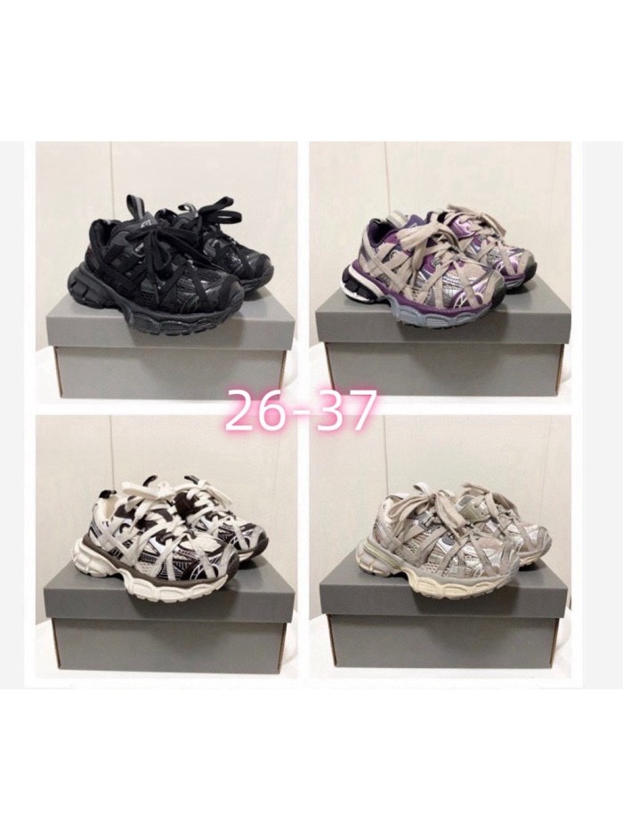 Lace-up model made old shoes for kids 4 colors