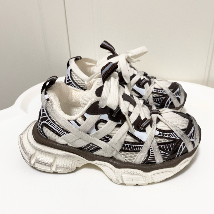 Lace-up model made old shoes for kids 4 colors