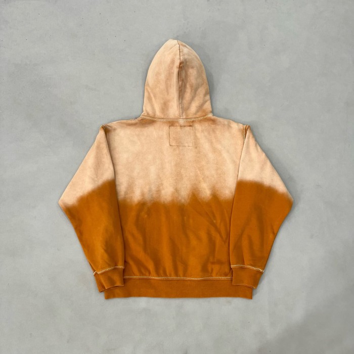 1:1 quality version Maitreya Buddha Letter Print Washed Gradient Aged Zipper Hoodie 3 colors