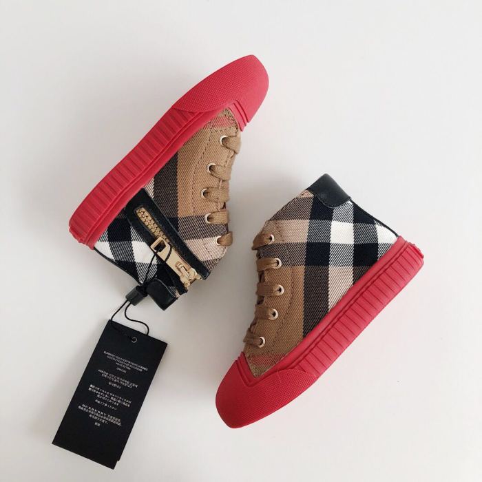 High-top side zipper Board Shoes for kids 5 colors