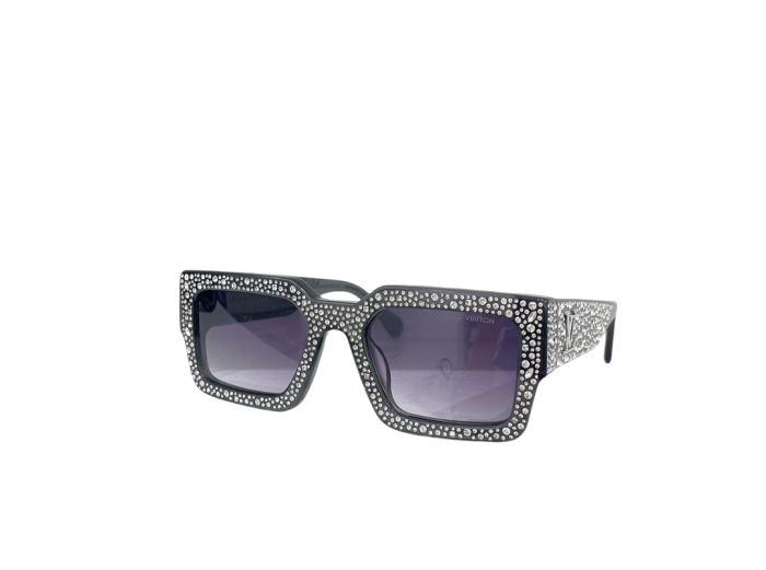 1:1 quality version Full Star Diamonds Chunky Frame Glasses 6 colors