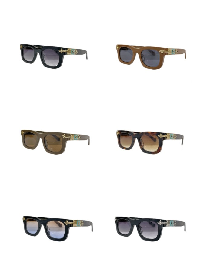 1:1 quality version Turquoise Embossed Logo Glasses 6 colors