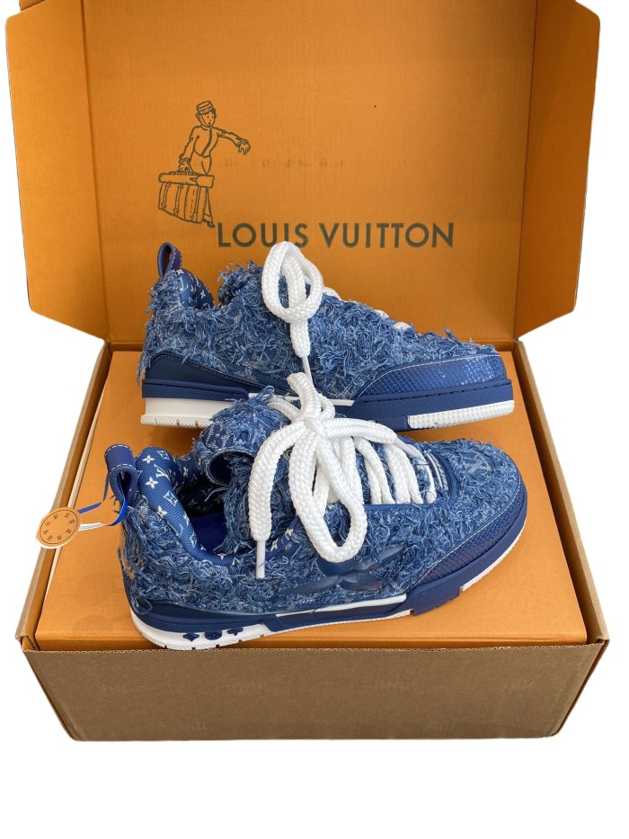 1:1 quality version Denim Fringe Sneakers