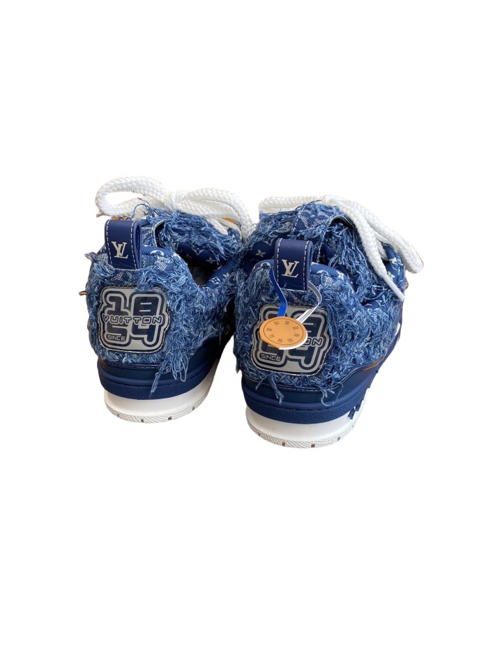 1:1 quality version Denim Fringe Sneakers