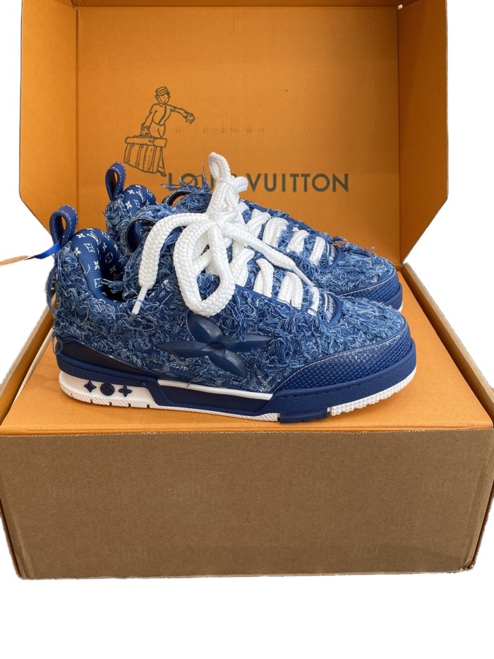 1:1 quality version Denim Fringe Sneakers