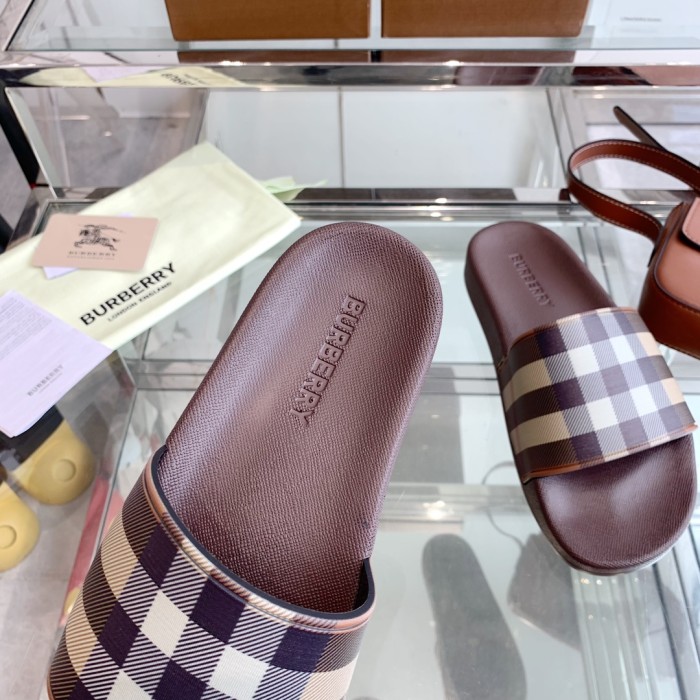 1:1 quality version Classic Check War Horse Print Slipperss 8 colors