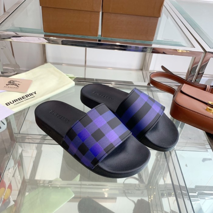 1:1 quality version Classic Check War Horse Print Slipperss 8 colors