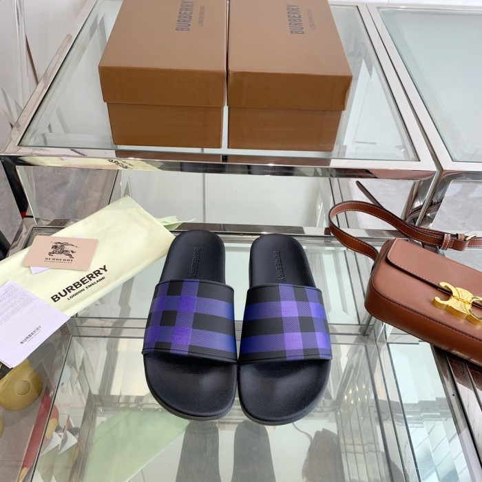 1:1 quality version Classic Check War Horse Print Slipperss 8 colors