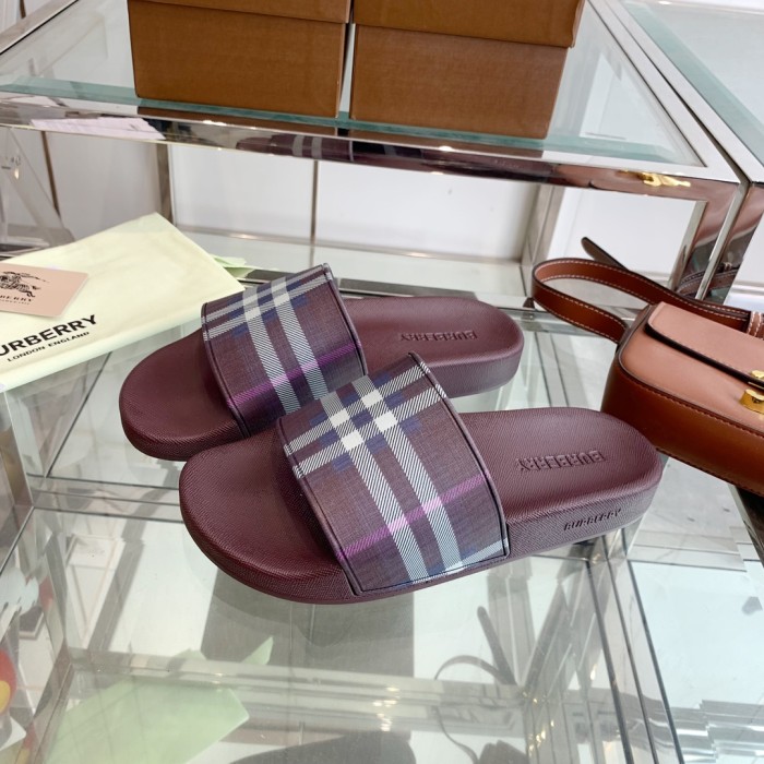 1:1 quality version Classic Check War Horse Print Slipperss 8 colors