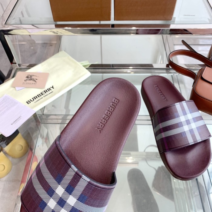 1:1 quality version Classic Check War Horse Print Slipperss 8 colors