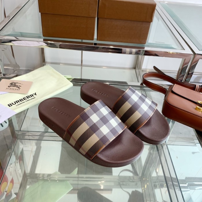 1:1 quality version Classic Check War Horse Print Slipperss 8 colors