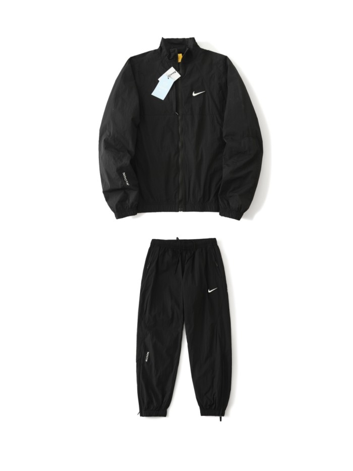 Clashing Color Standing Collar Jacket & Pants Set 3 colors