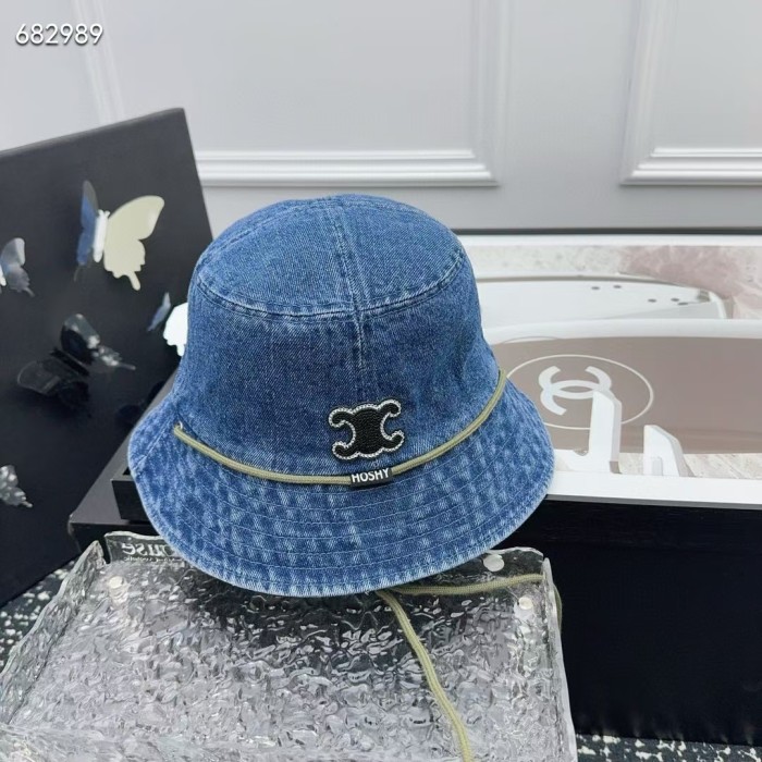 1:1 quality version Black Logo Embroidered Cowboy Fisherman's Hat 4 colors