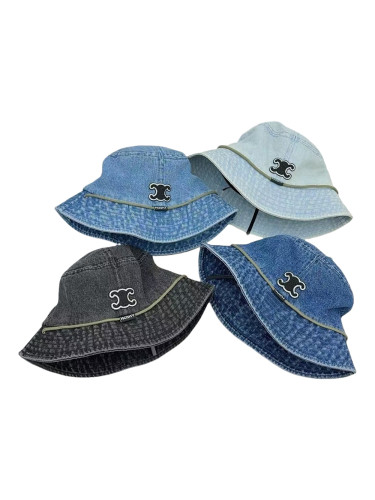 1:1 quality version Black Logo Embroidered Cowboy Fisherman's Hat 4 colors