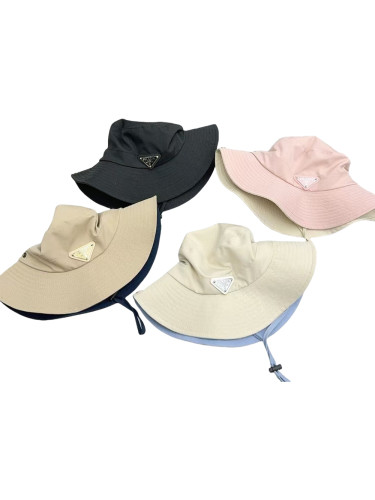 1:1 quality version inverted Triangle Logo Solid Color Fisherman's Hat 4 colors