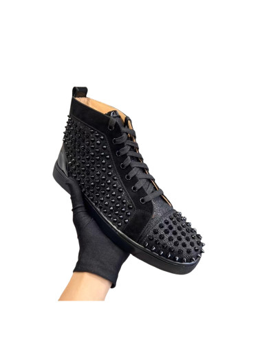 1:1 quality version Studded High Top Lace-Up Board Shoes