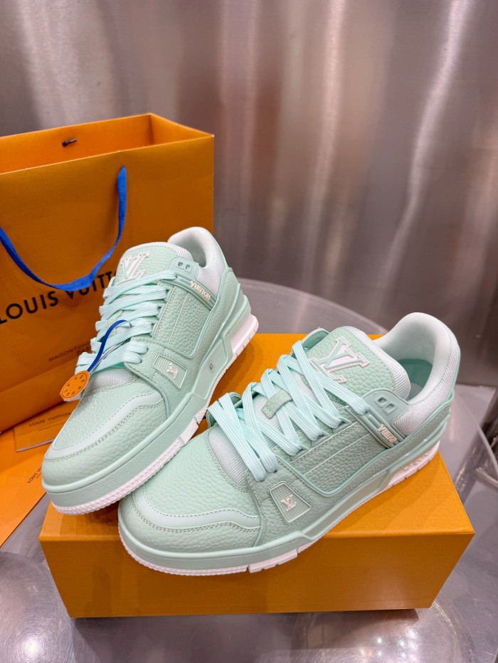 1:1 quality version Checkered Leather All-over Printed Logo Board Shoes 4 colors