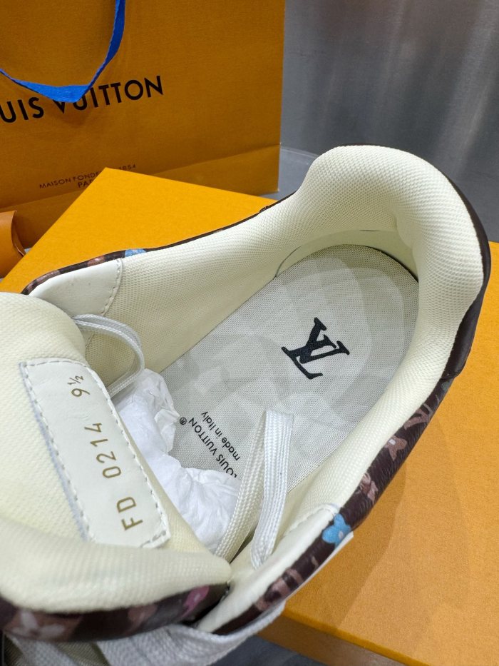 1:1 quality version Checkered Leather All-over Printed Logo Board Shoes 4 colors