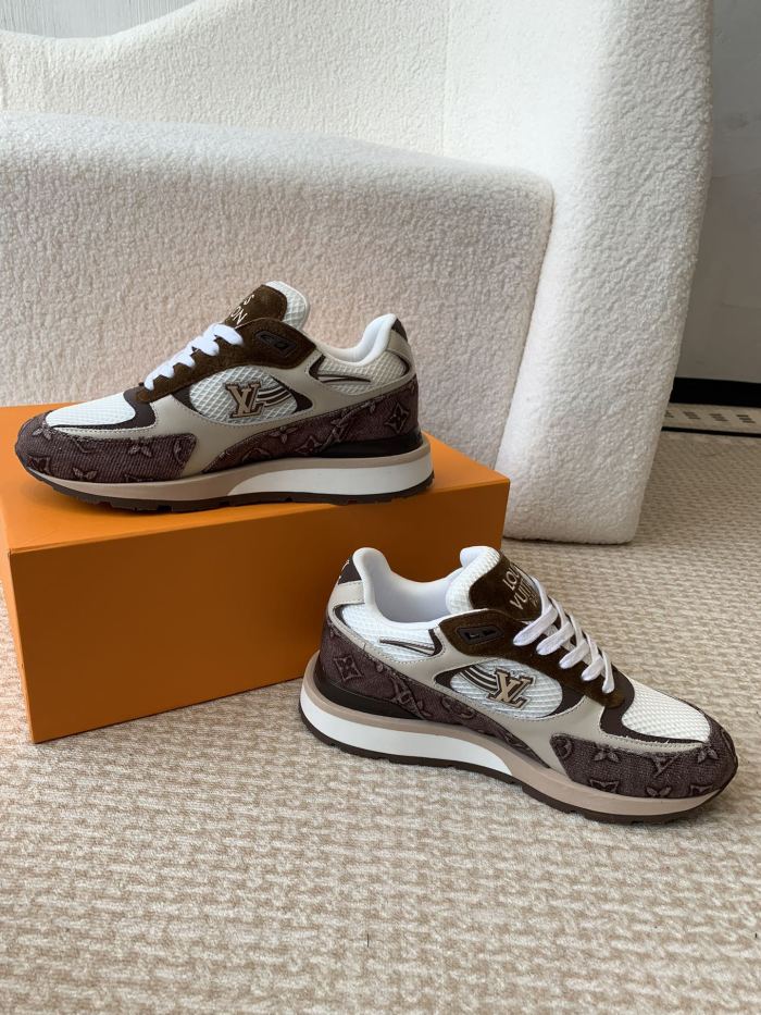 1:1 quality version Comet Tail Embroidered Monogram Lace-Up Running Shoes 3 colors