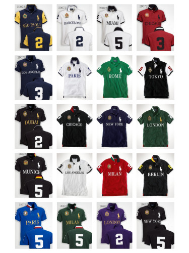 City Letter Logo Embroidered Polo shirt 22 colors