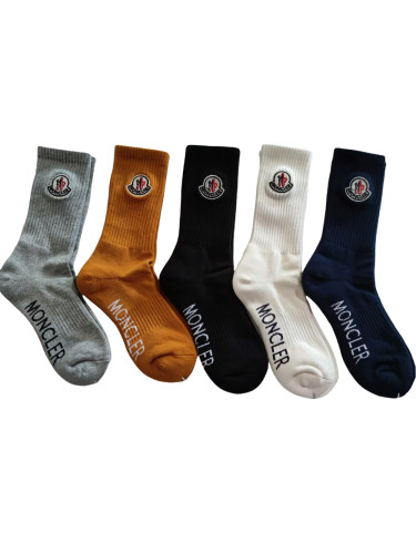 Monogrammed jacquard logo towel sole outdoor socks 5 colors