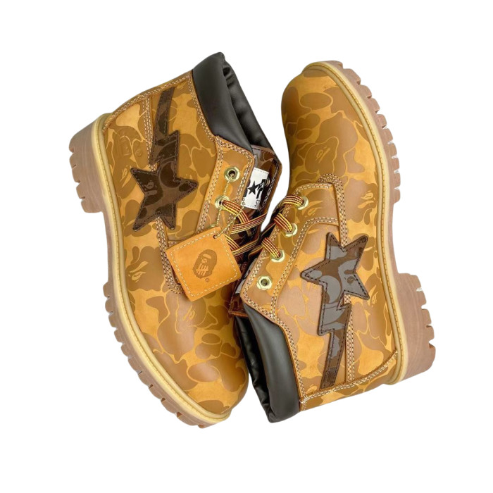 Co-Branded Camouflage Print Mid-Top Martin Boots 2 colors