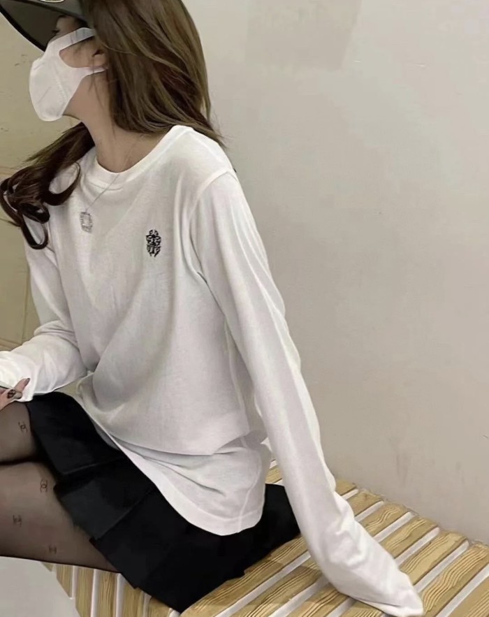 1:1 quality version 27858317 Embroidered Long Sleeve T-shirt for girls