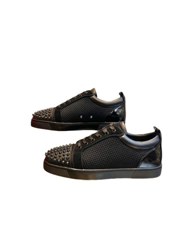 1:1 quality version 27872523 Black Mesh Heel Leather Low Top Shoes