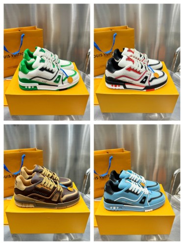 1:1 quality version 27877148 Studded Leather Low Top Shoes 4 colors