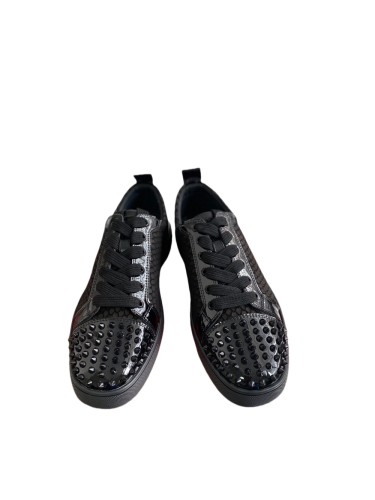 1:1 quality version 27877940 Snake Pattern Front Toe Studded Patchwork Low Top Shoes