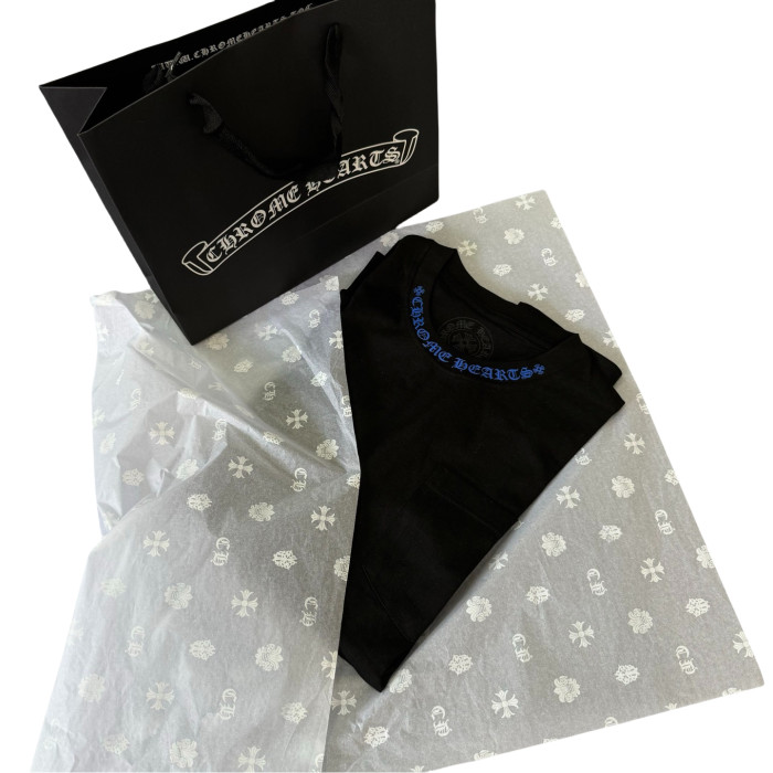 1:1 quality version 27878855 Blue Letter Print Long Sleeve T-Shirt