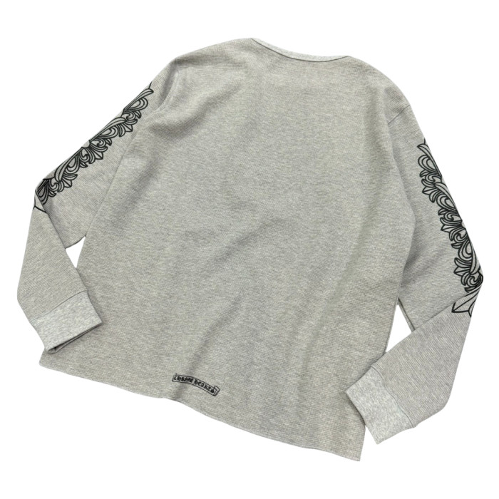 1:1 quality version 27879886 Waffle Fabric Printed Long Sleeve T-Shirt 3 colors