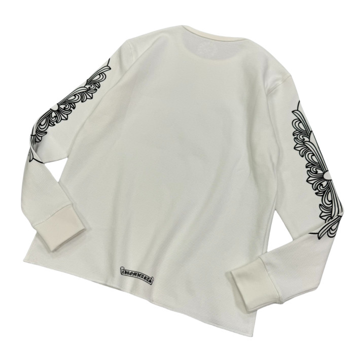 1:1 quality version 27879886 Waffle Fabric Printed Long Sleeve T-Shirt 3 colors