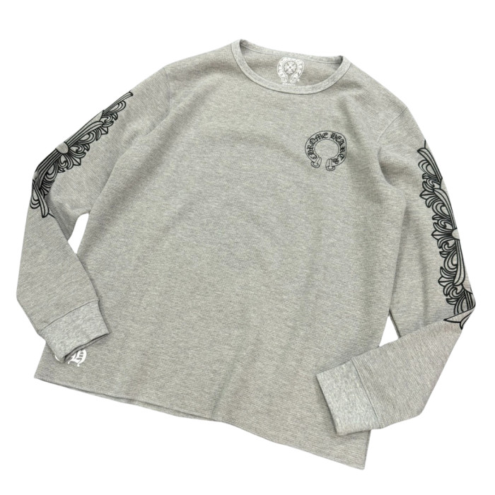 1:1 quality version 27879886 Waffle Fabric Printed Long Sleeve T-Shirt 3 colors